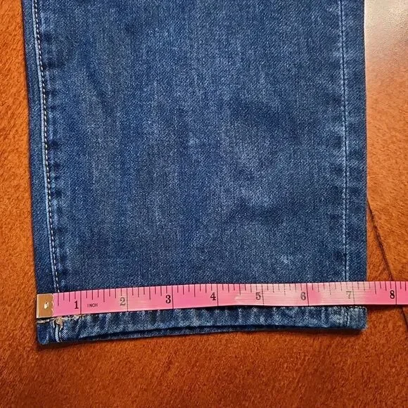 Warp + Weft Chicago Straight Leg Mid Rise Jeans, 30 X 32, Blue Wash Denim - Picture 7 of 11